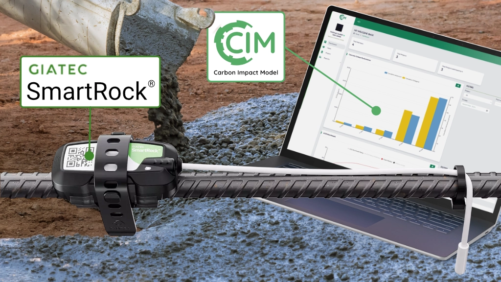 complete digital management of your concrete with carbon impact model and giatec smartrock sensors